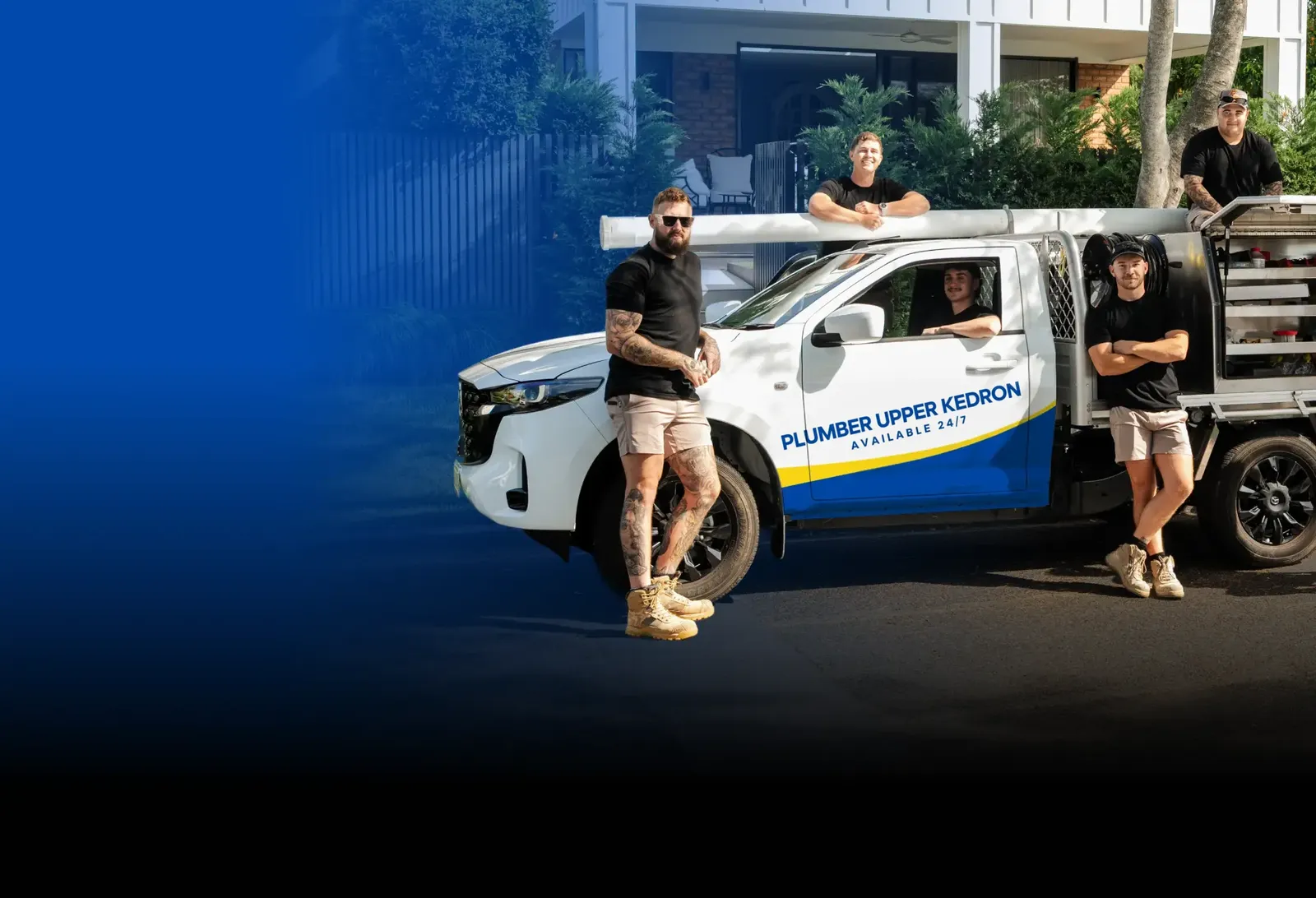 Plumber Upper Kedron team with the ute